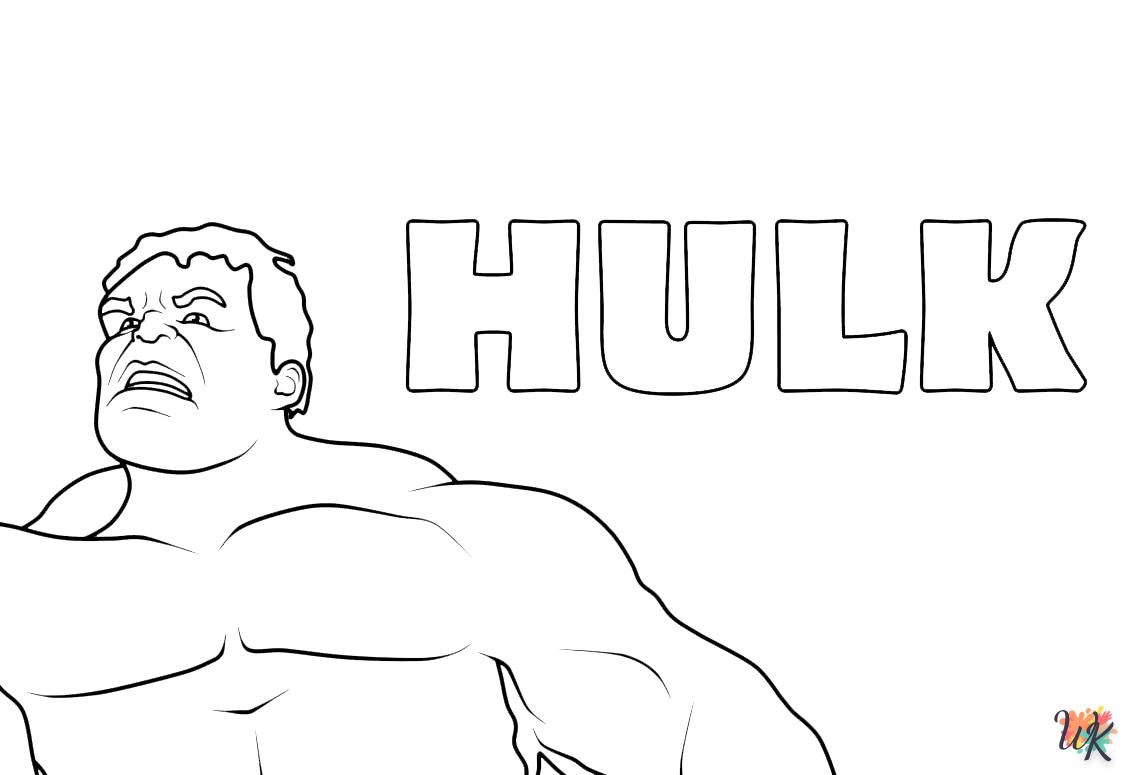 coloriage Hulk  pour enfants à imprimer