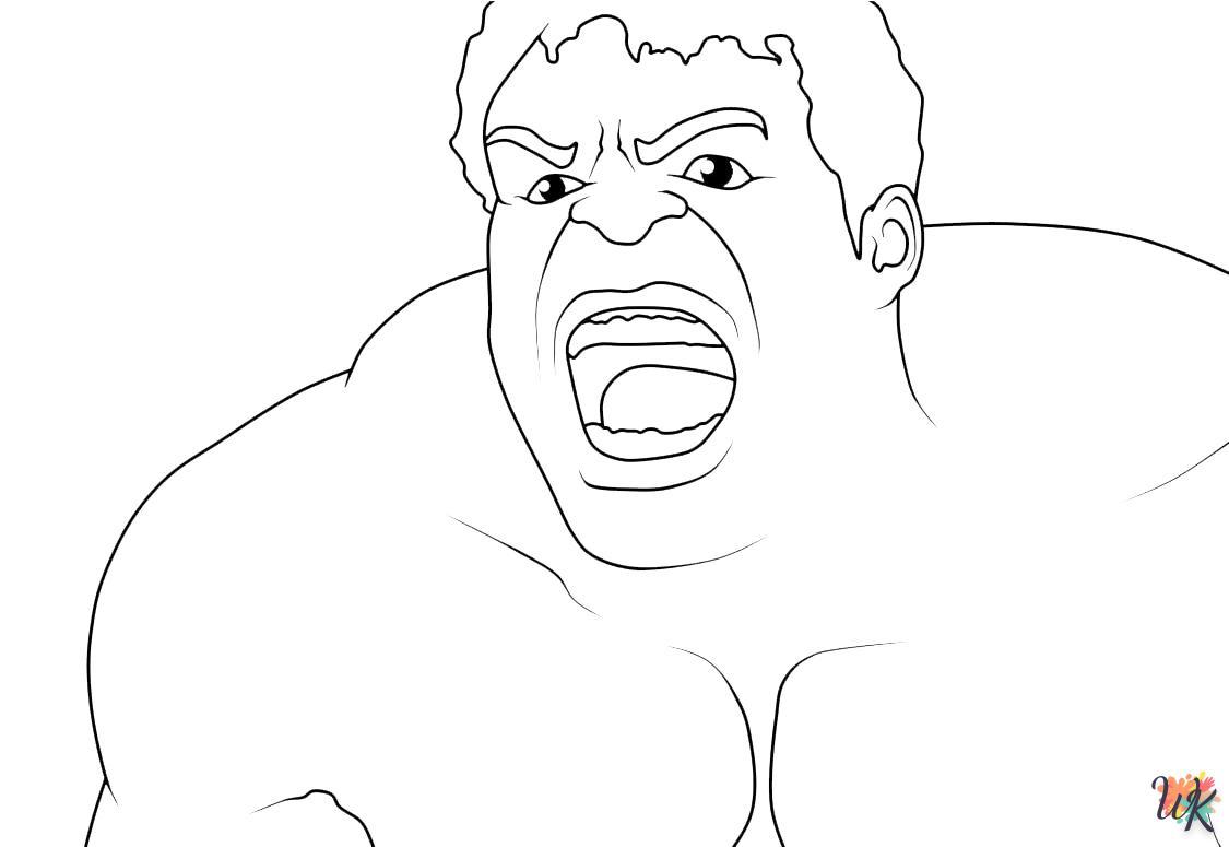 coloriage Hulk  pour primaire 1