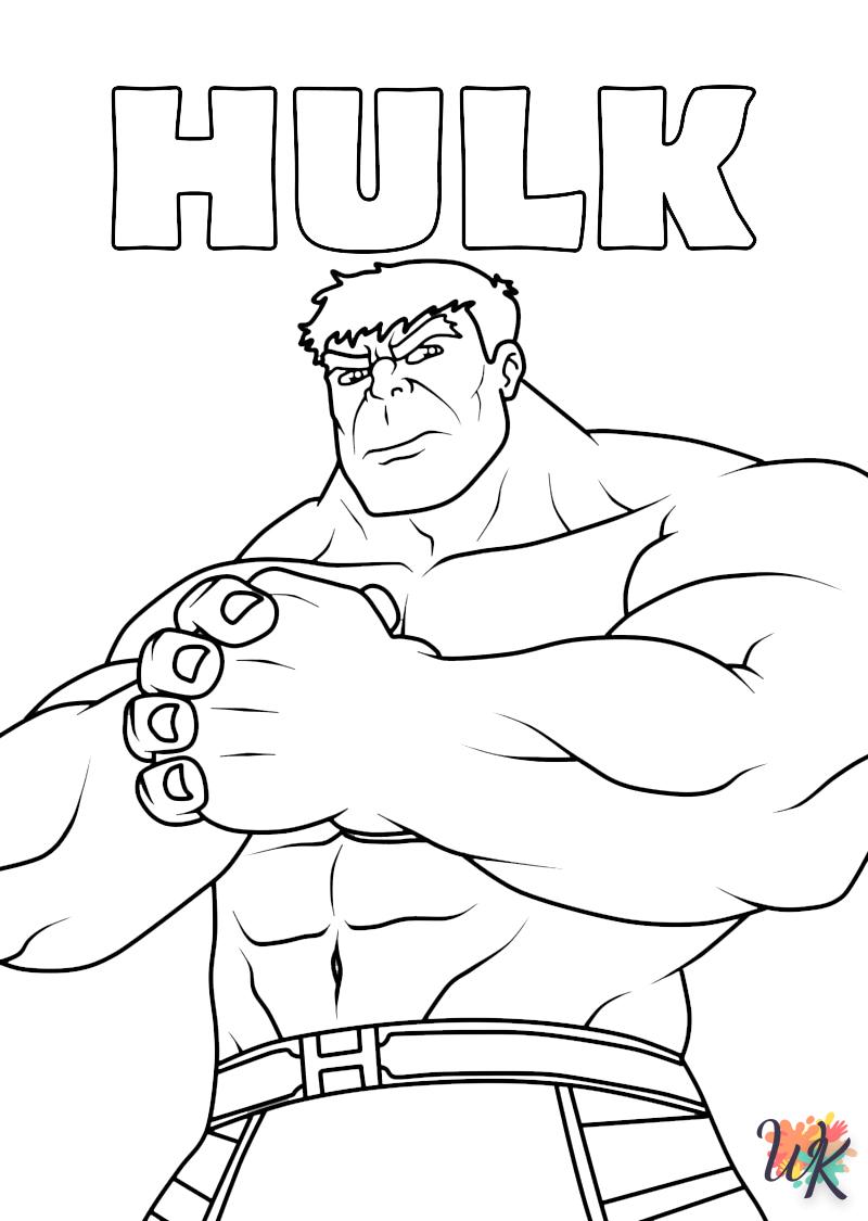 coloriage Hulk  pour enfants à télécharger