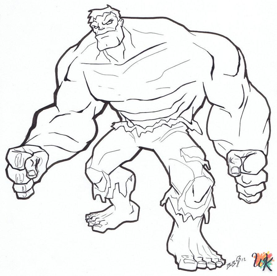coloriage Hulk  pour enfant de 4 ans 1