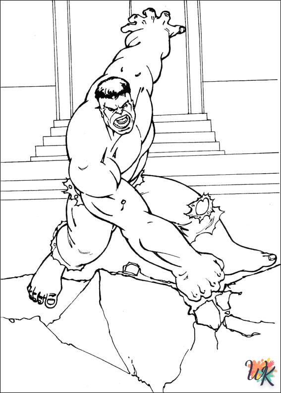 coloriage Hulk  à imprimer gratuitement pdf