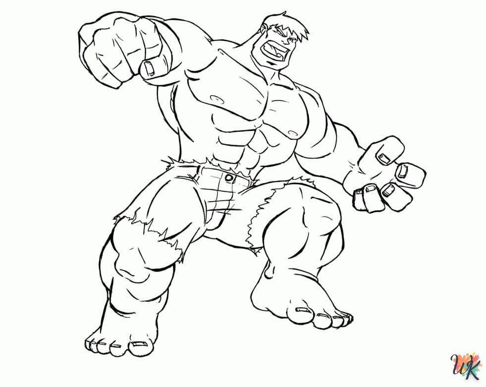 coloriage Hulk  pour enfant de 6 ans 1