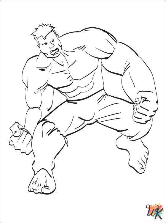 coloriage Hulk  enfant 5 ans à imprimer