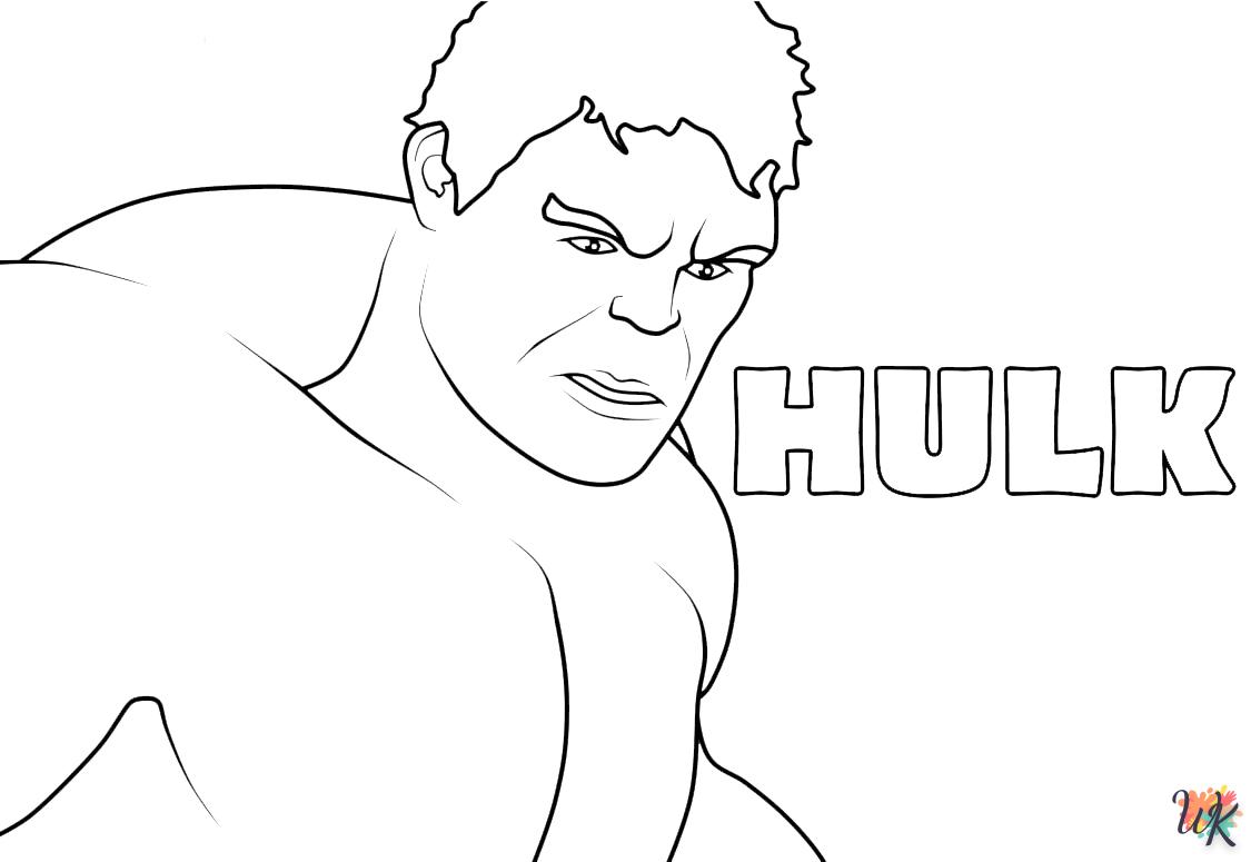coloriage Hulk  à imprimer pour enfant de 7 ans