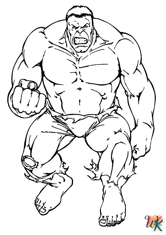 coloriage Hulk  a telecharger