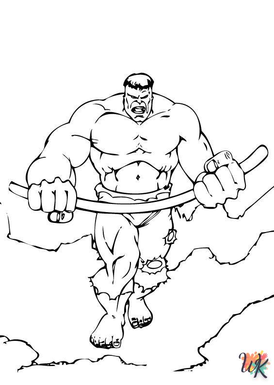 coloriage Hulk  à imprimer pour enfant de 7 ans 1