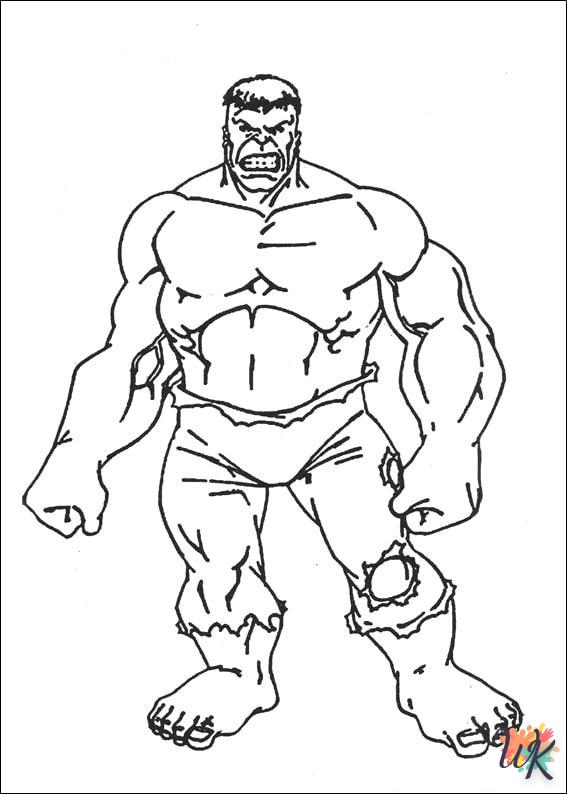 coloriage Hulk  en ligne maternelle 1