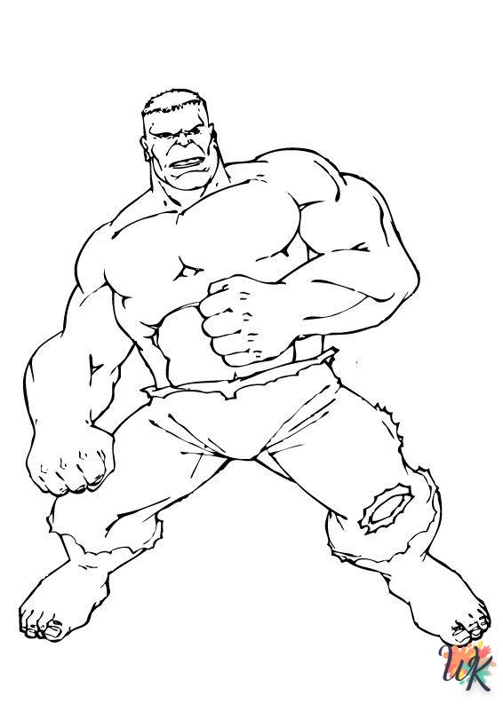 coloriage Hulk  gratuit en ligne