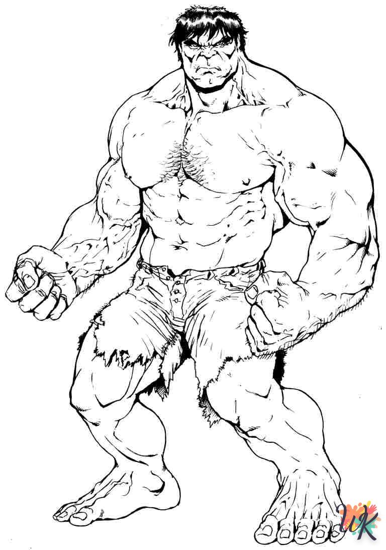 coloriage Hulk  pour enfants a imprimer gratuit