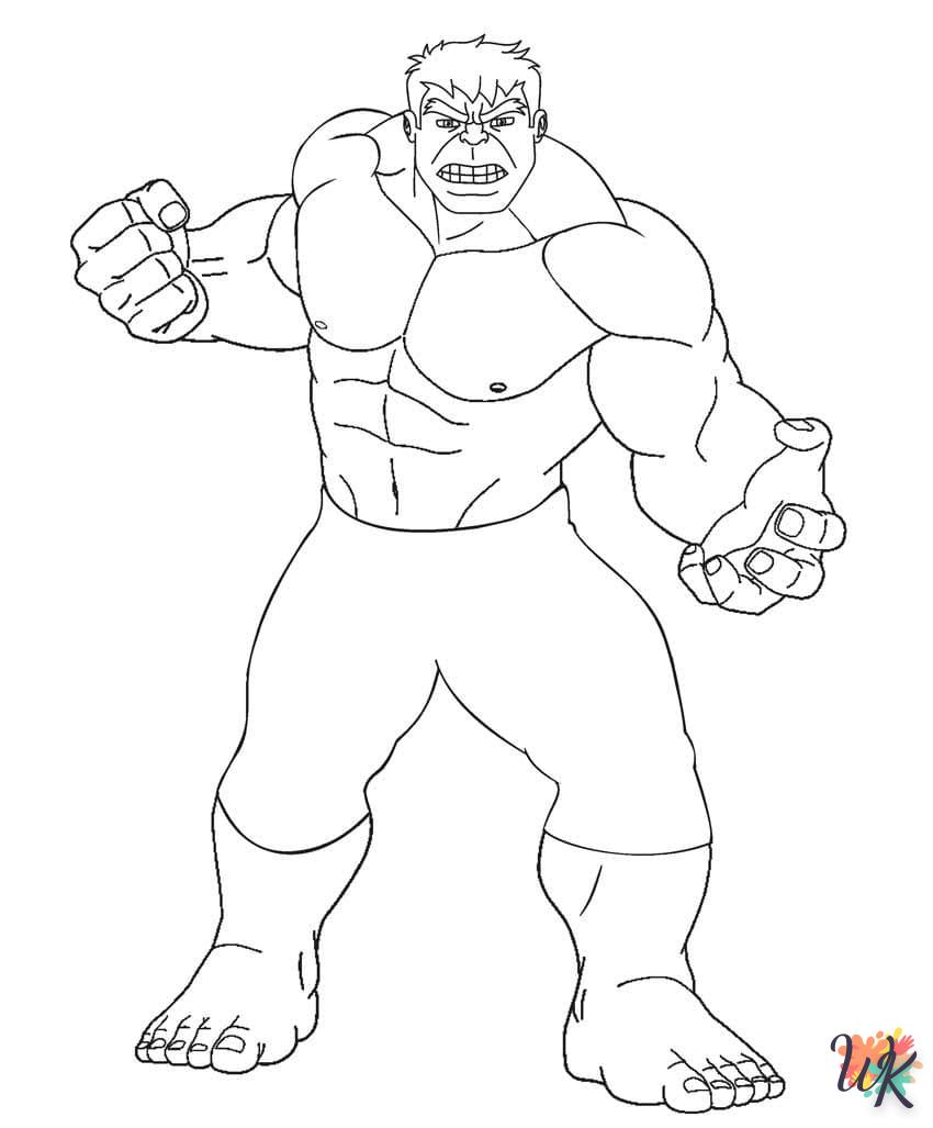coloriage Hulk  et decoupage