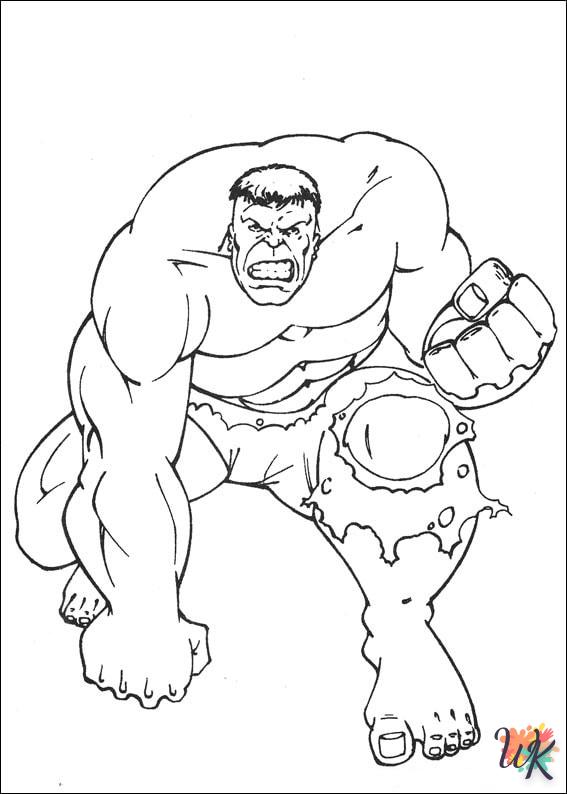 coloriage Hulk  et decoupage a imprimer gratuit