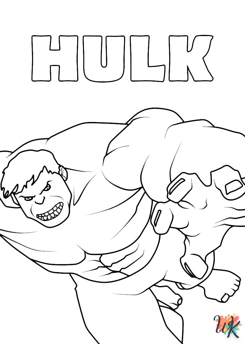 coloriage Hulk  educatif pour enfant
