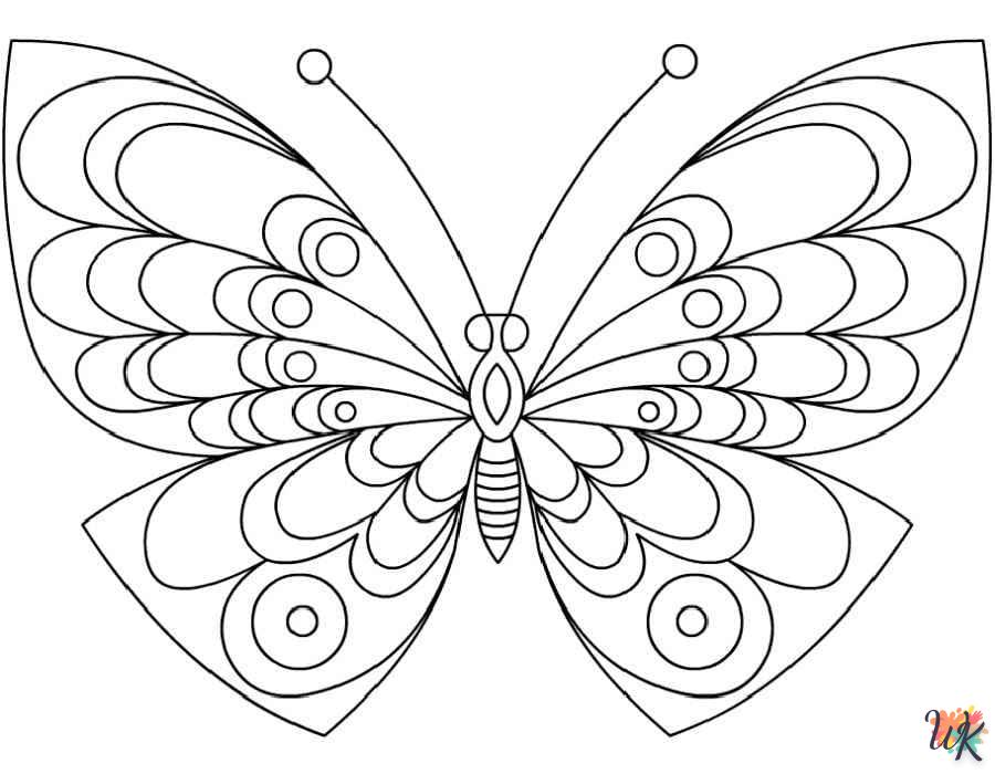 coloriage Papillon  à imprimer pour enfant de 2 ans
