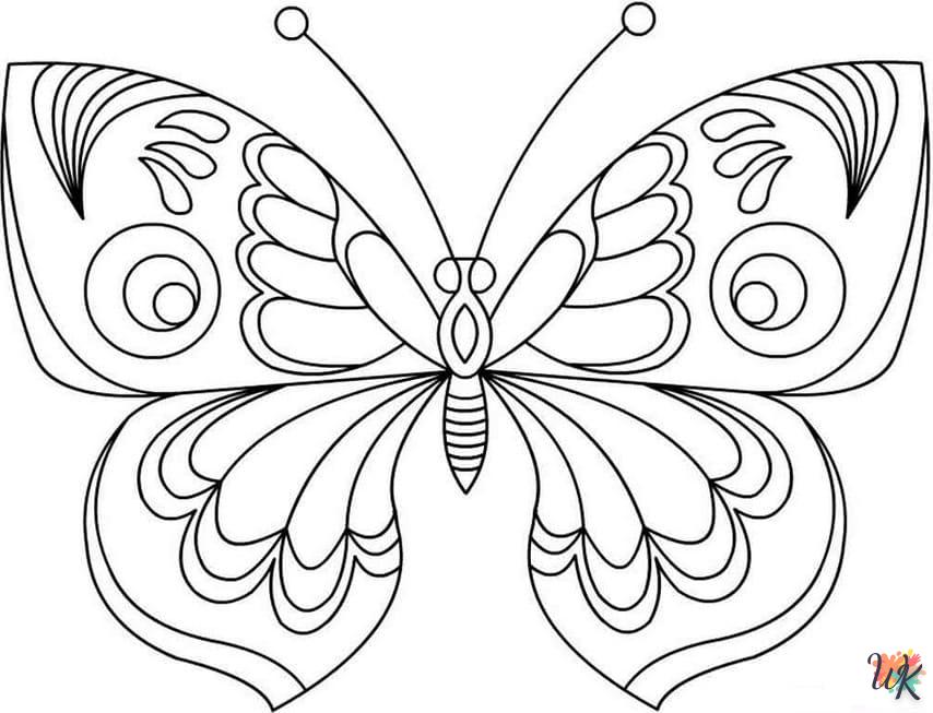 coloriage Papillon  en ligne à imprimer
