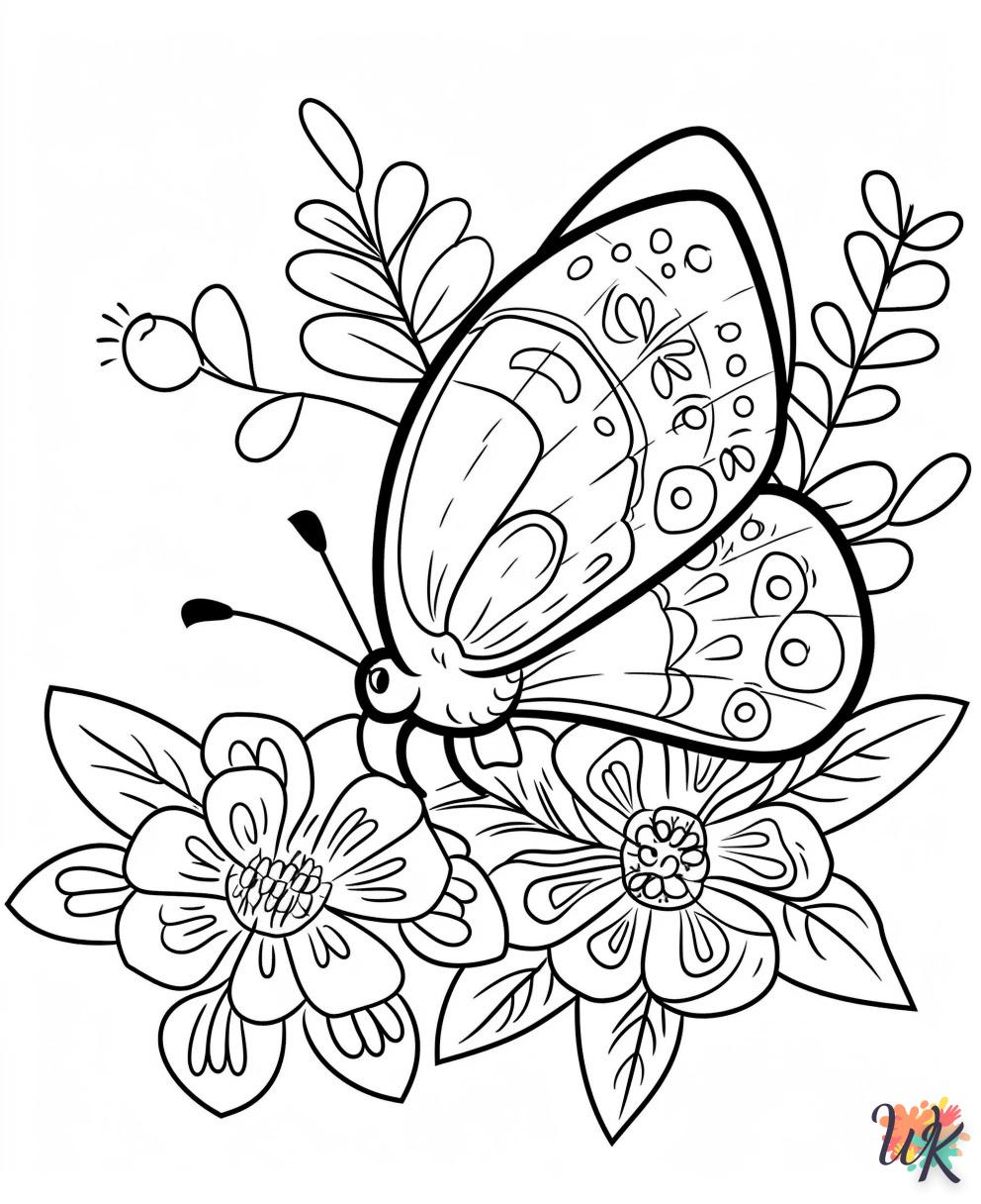 image de coloriage Papillon  pour enfant