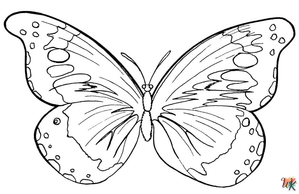 coloriage Papillon  gratuit pour enfants