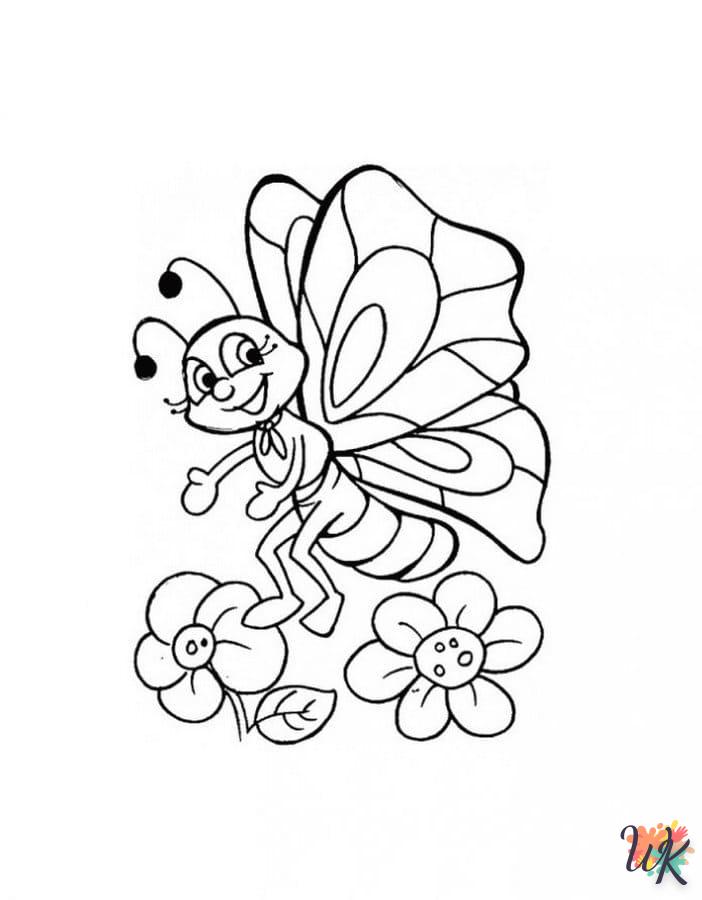 coloriage Papillon  à imprimer pour enfant de 4 ans