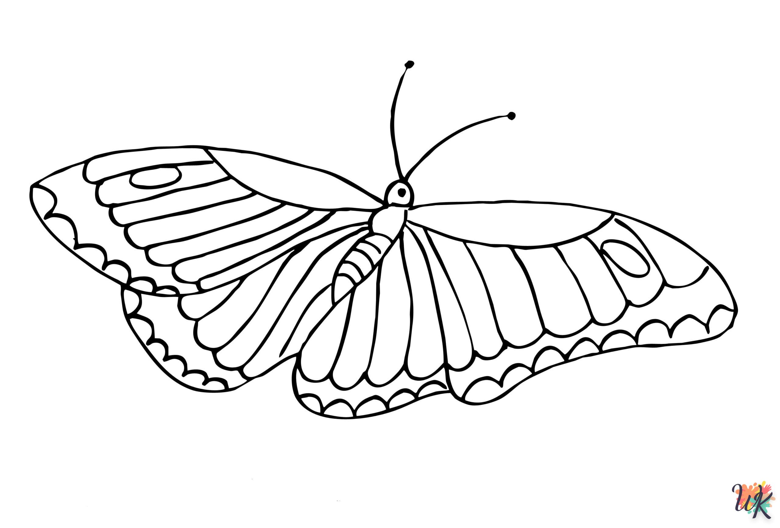 coloriage Papillon  de noël gratuit à imprimer en ligne