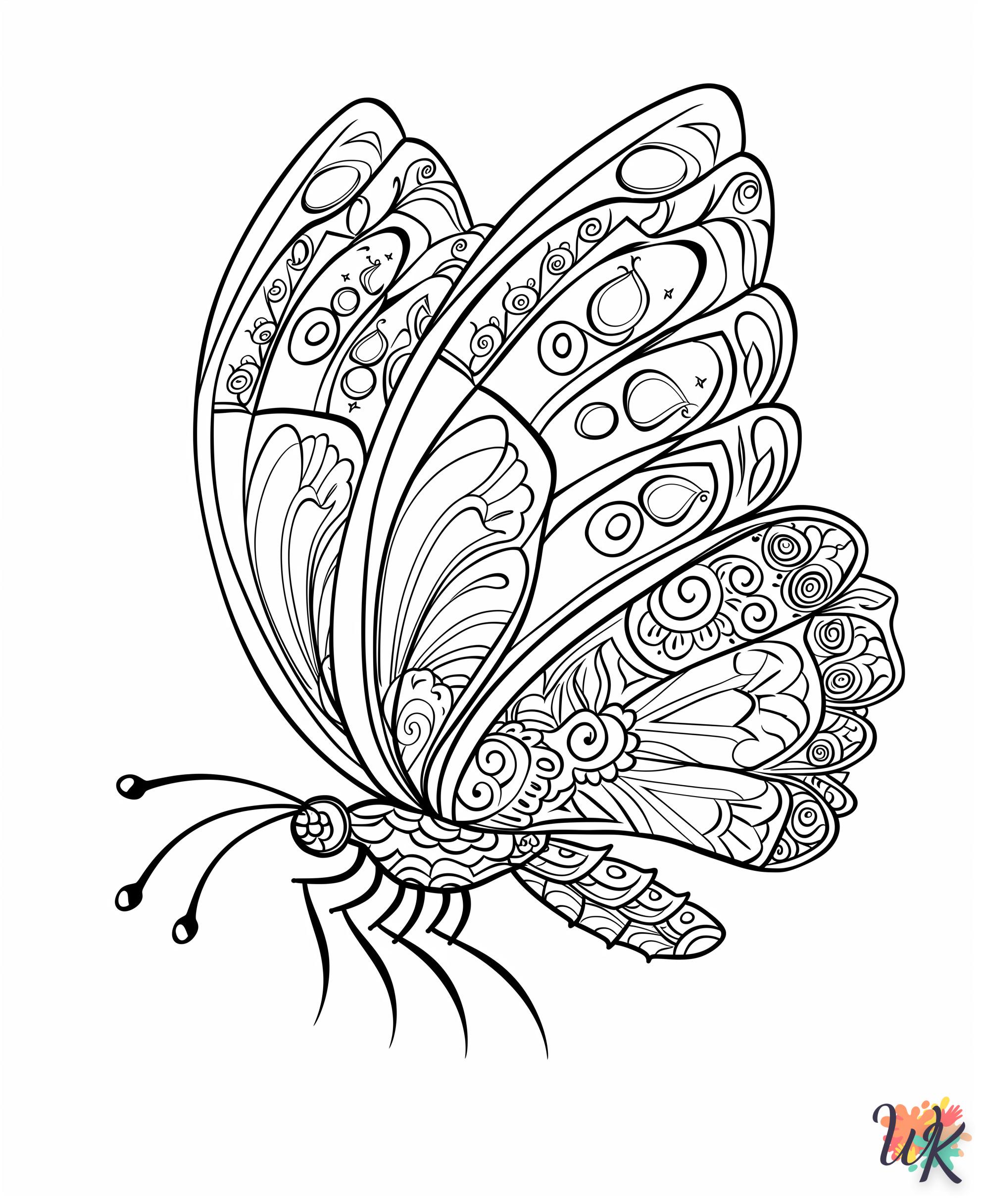 coloriage Papillon  licorne en ligne gratuit à imprimer