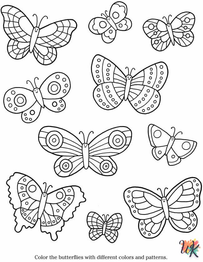 coloriage Papillon  à imprimer pour enfant de 6 ans