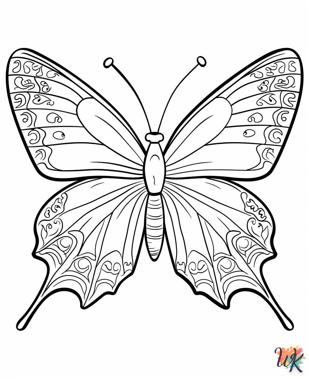 coloriage Papillon  a imprimer enfant 5 ans
