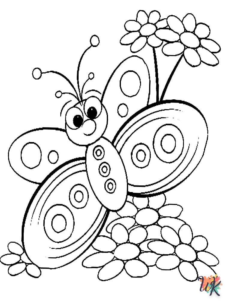 coloriage Papillon  pour enfant de 7 ans