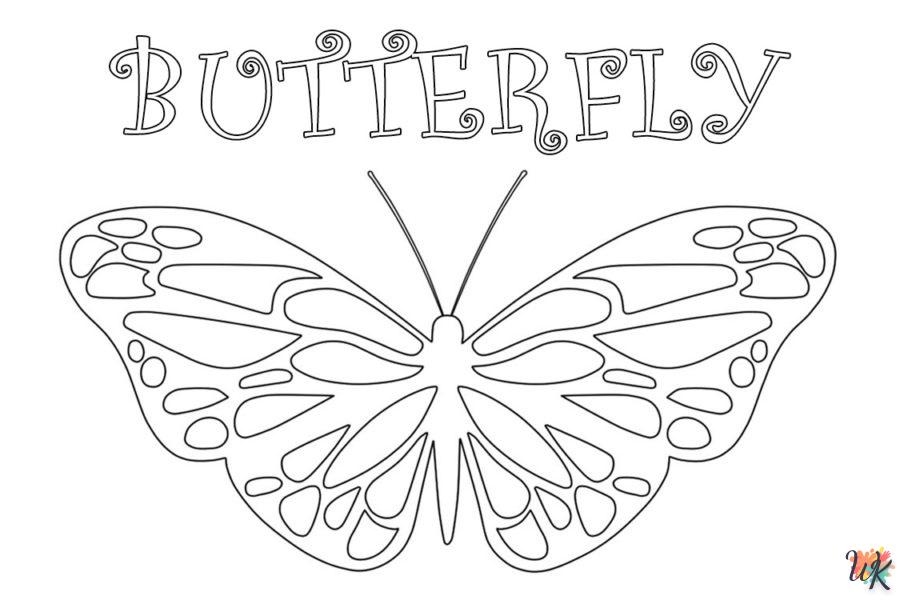 coloriage Papillon  à imprimer pour enfant de 7 ans