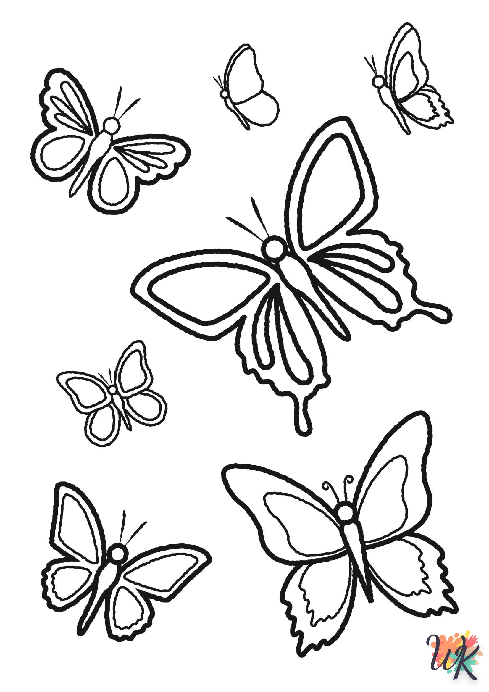 coloriage Papillon  enfant à imprimer