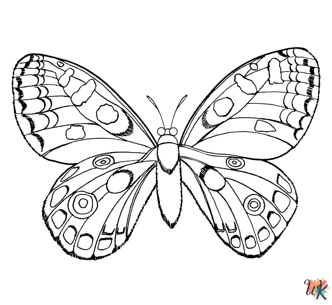 coloriage Papillon  et découpage à imprimer 1