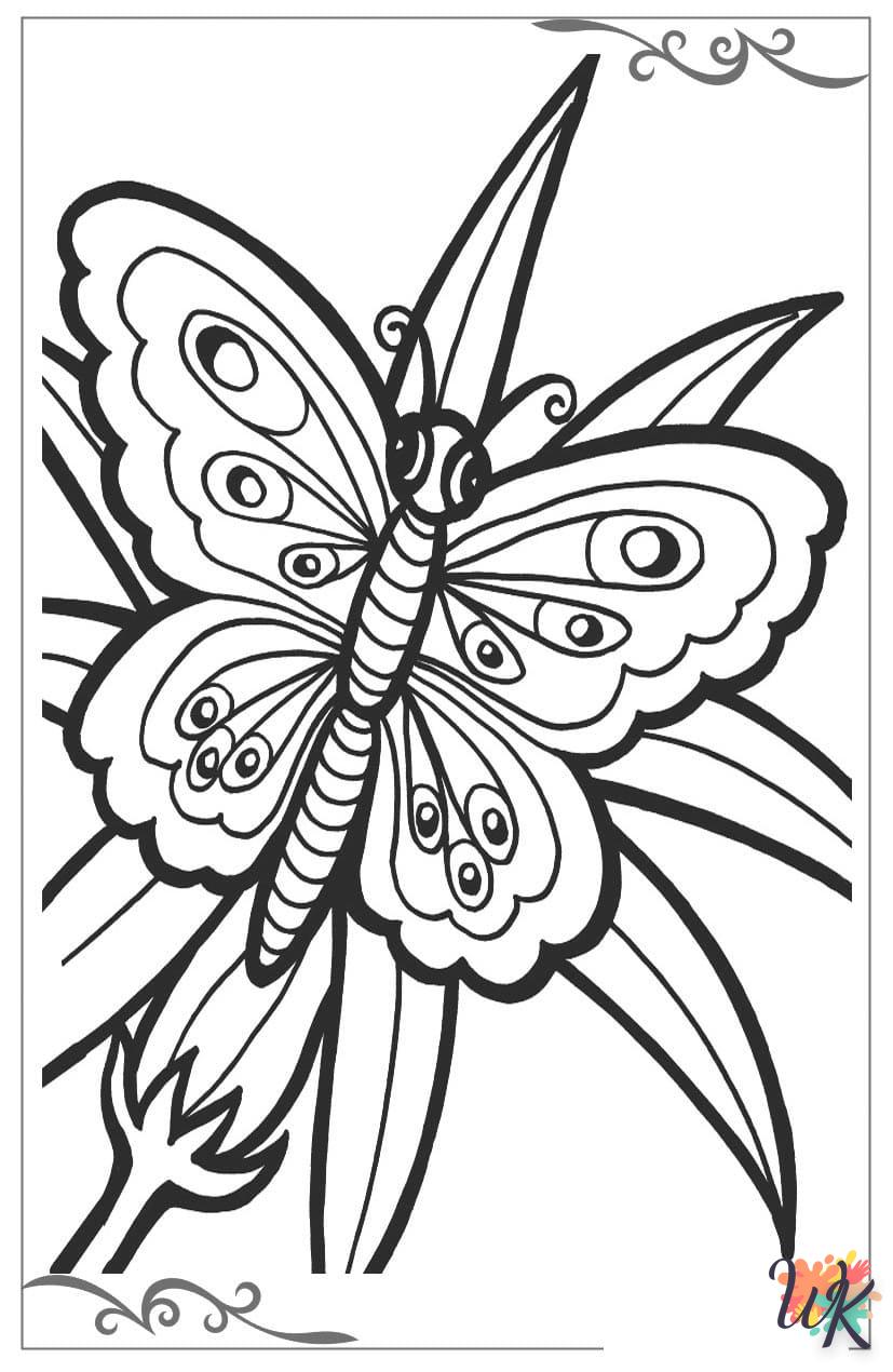 coloriage Papillon  pour lutter contre le stress