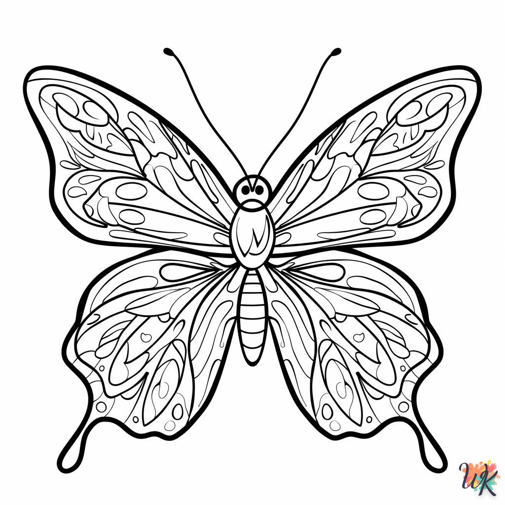 coloriage Papillon  educatif pour enfant