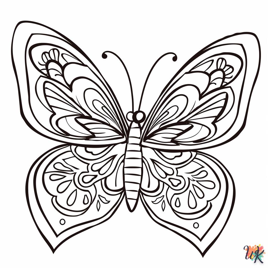 coloriage Papillon  à imprimer pour enfant de 10 ans