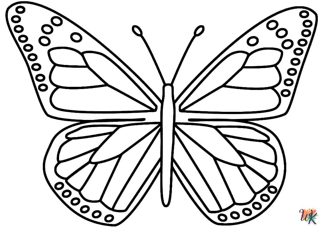 coloriage Papillon  et decoupage a imprimer gratuit