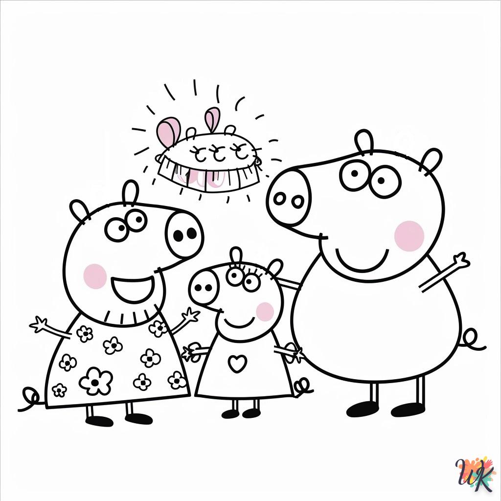 coloriage Peppa Pig  bebe animaux a imprimer gratuit