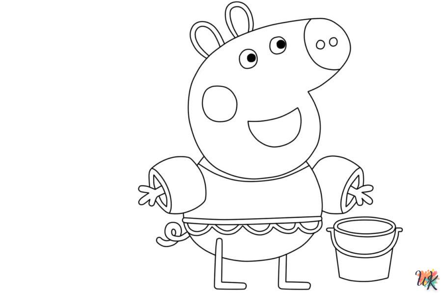 coloring Peppa Pig  2 year old child to print