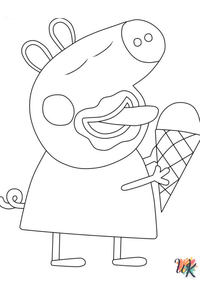 picture for coloring Peppa Pig  child