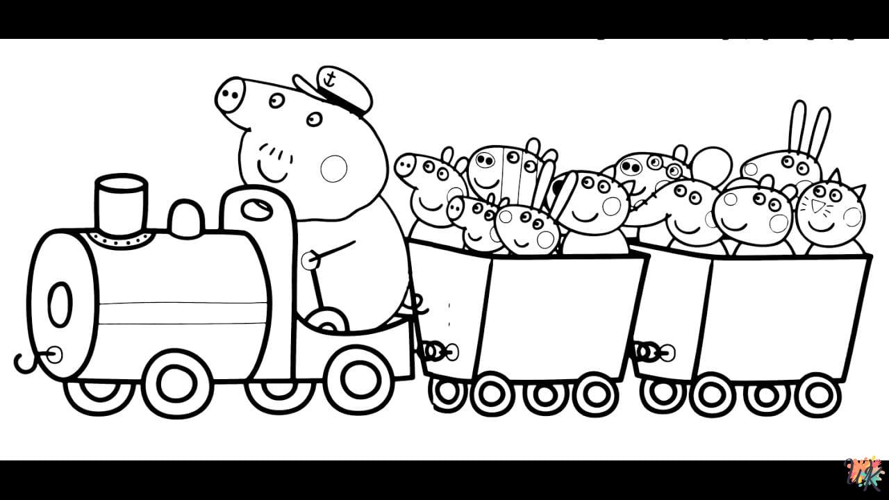 coloring Peppa Pig  for children to print 1