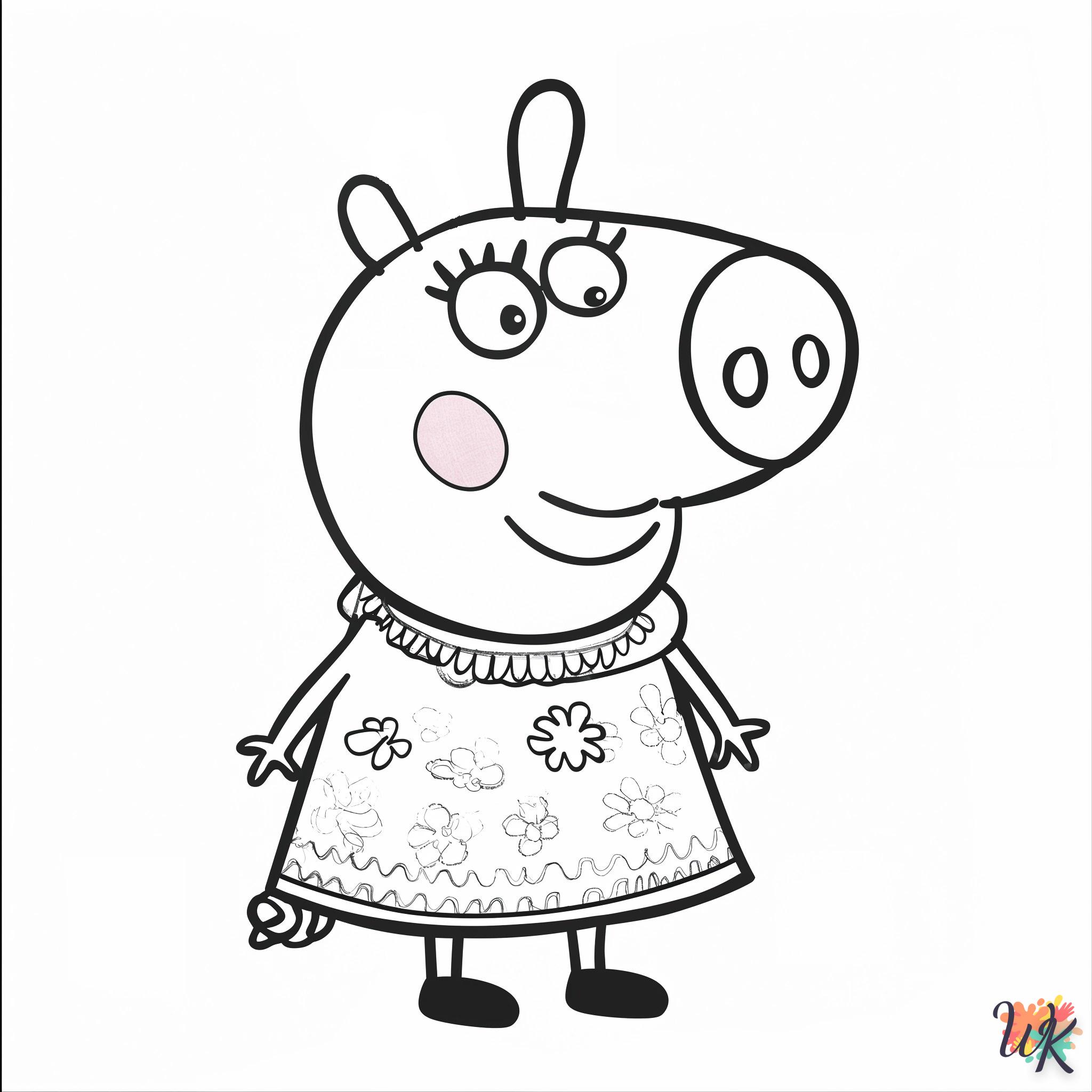 coloring Peppa Pig  7 years online free to print