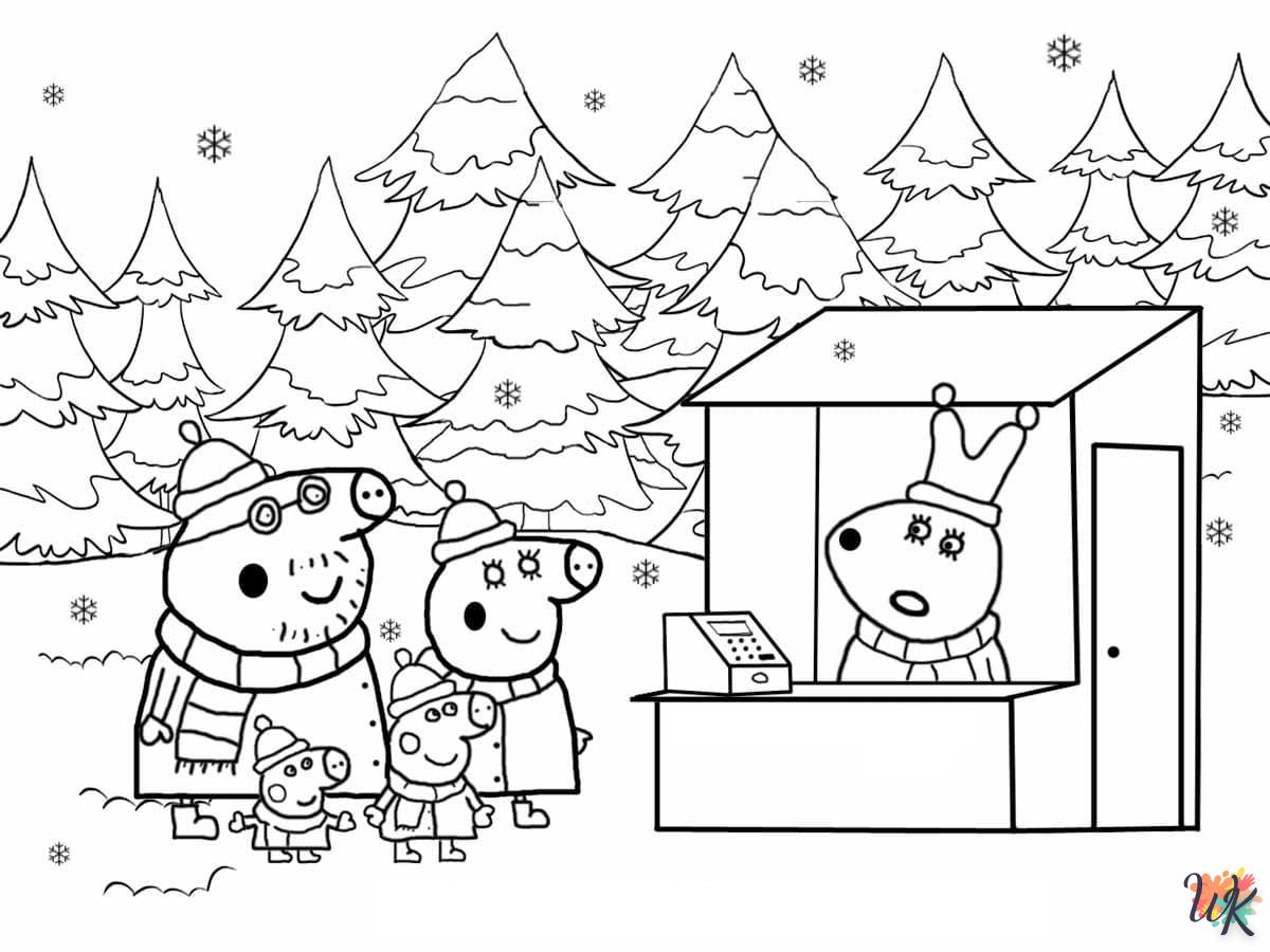 coloring Peppa Pig  autumn online free to print