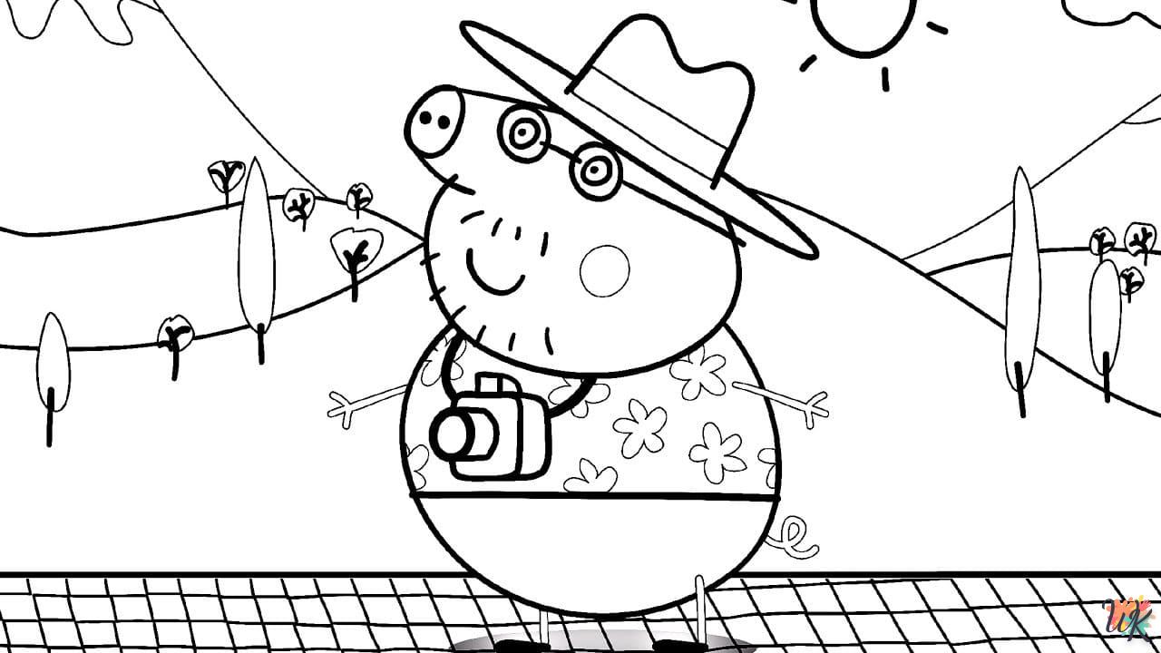 coloriage Peppa Pig  enfant 8 ans a imprimer
