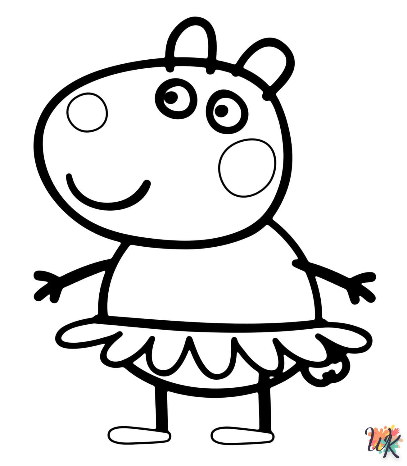 coloring Peppa Pig  unicorn online free to print