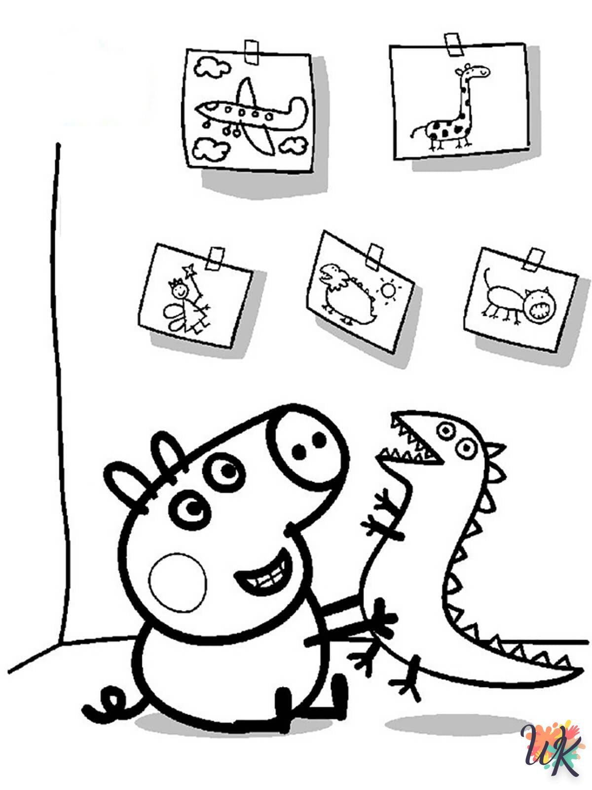 coloriage Peppa Pig  pour enfants à télécharger