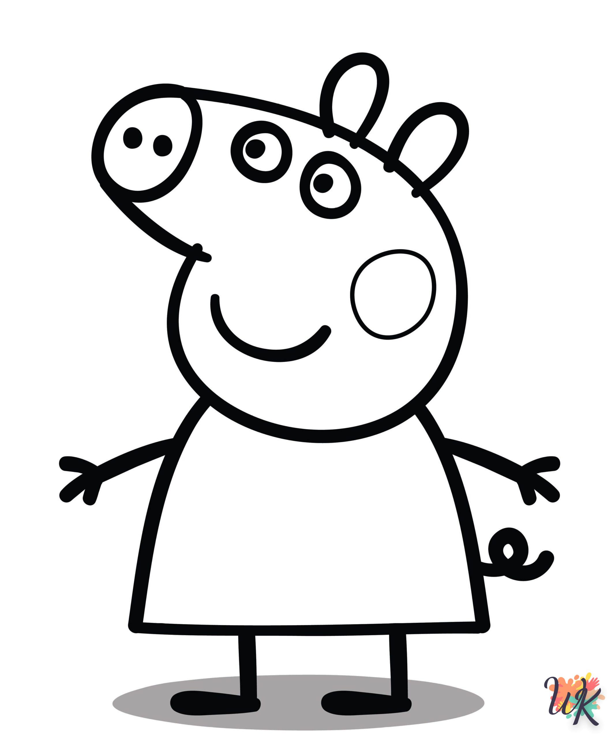 coloring Peppa Pig  to print for 9 year old child 1