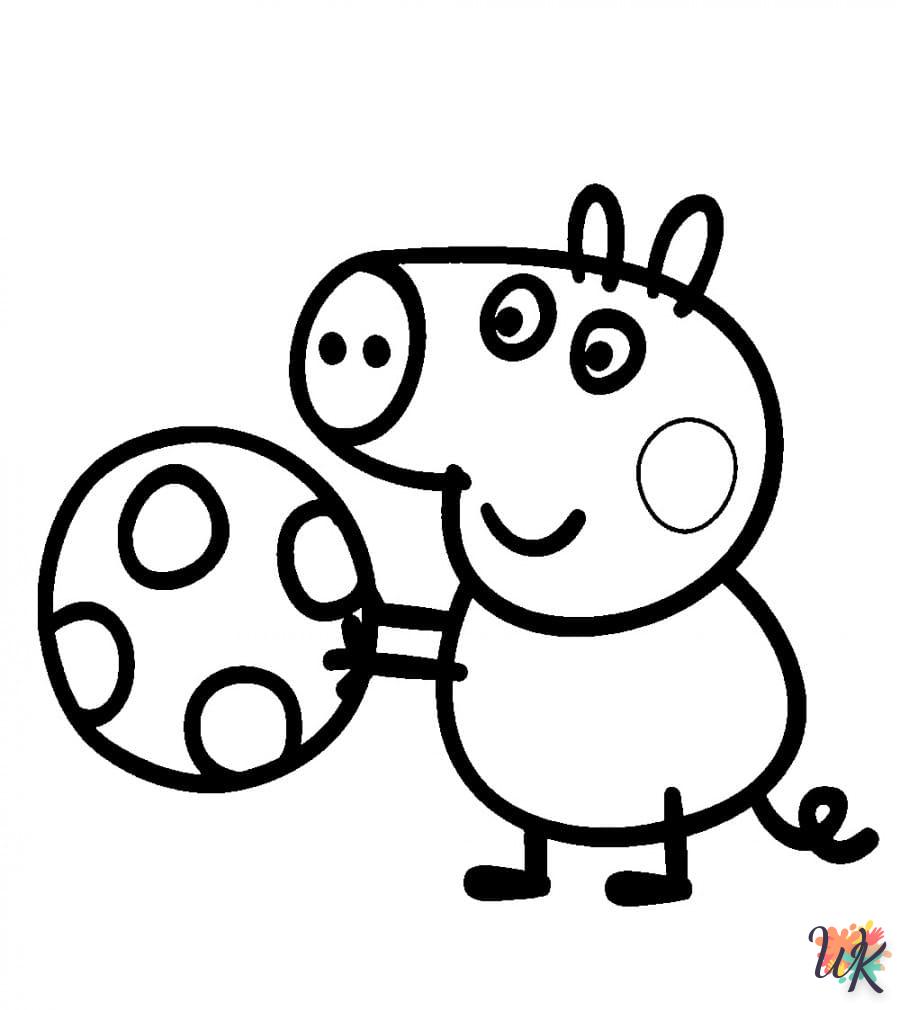 coloriage Peppa Pig  bebe animaux a imprimer gratuit 1