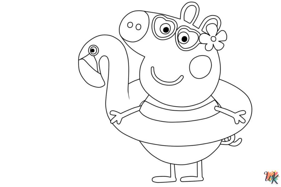 coloriage Peppa Pig  enfant 4 ans a imprimer