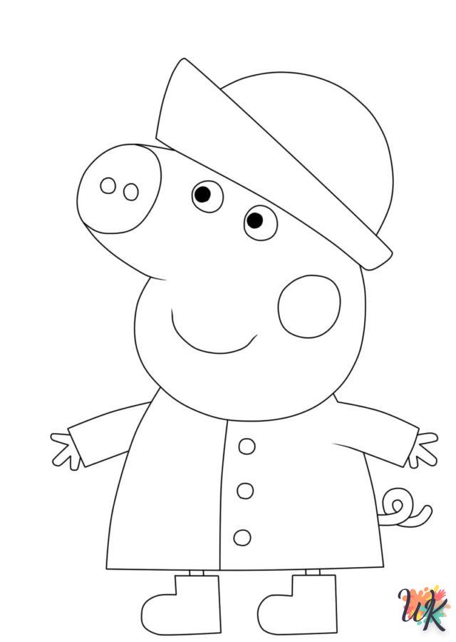 coloriage Peppa Pig  à imprimer pour enfant de 2 ans
