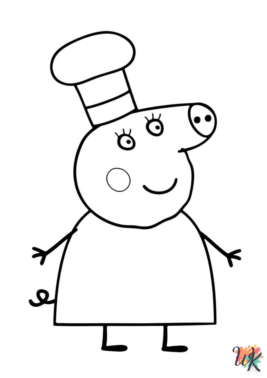 coloriage Peppa Pig  pour enfants a imprimer gratuit