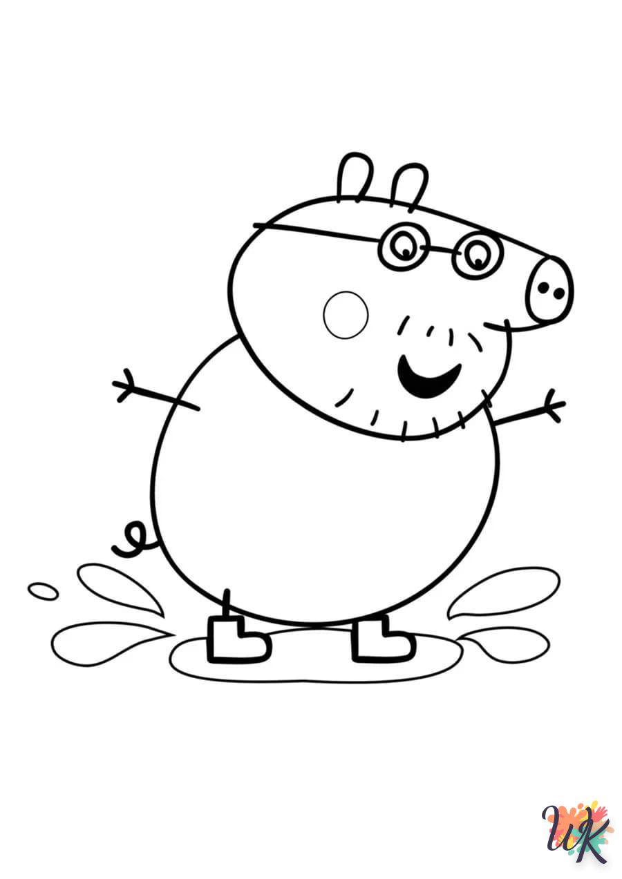 coloring Peppa Pig  3 year old child to print