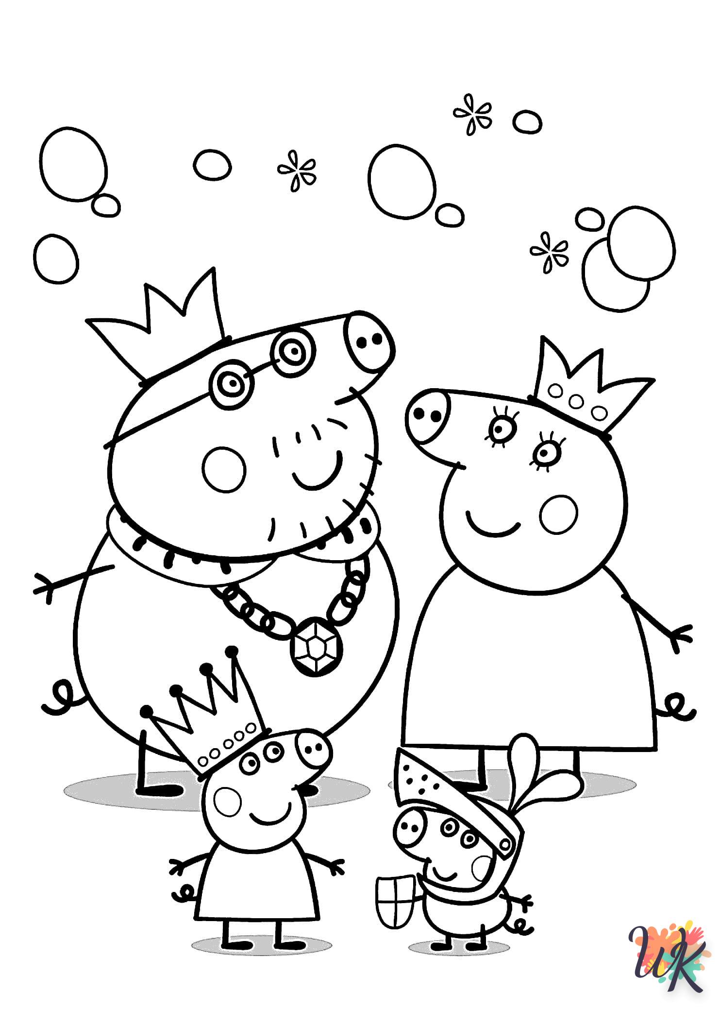 coloring Peppa Pig  for children to print free