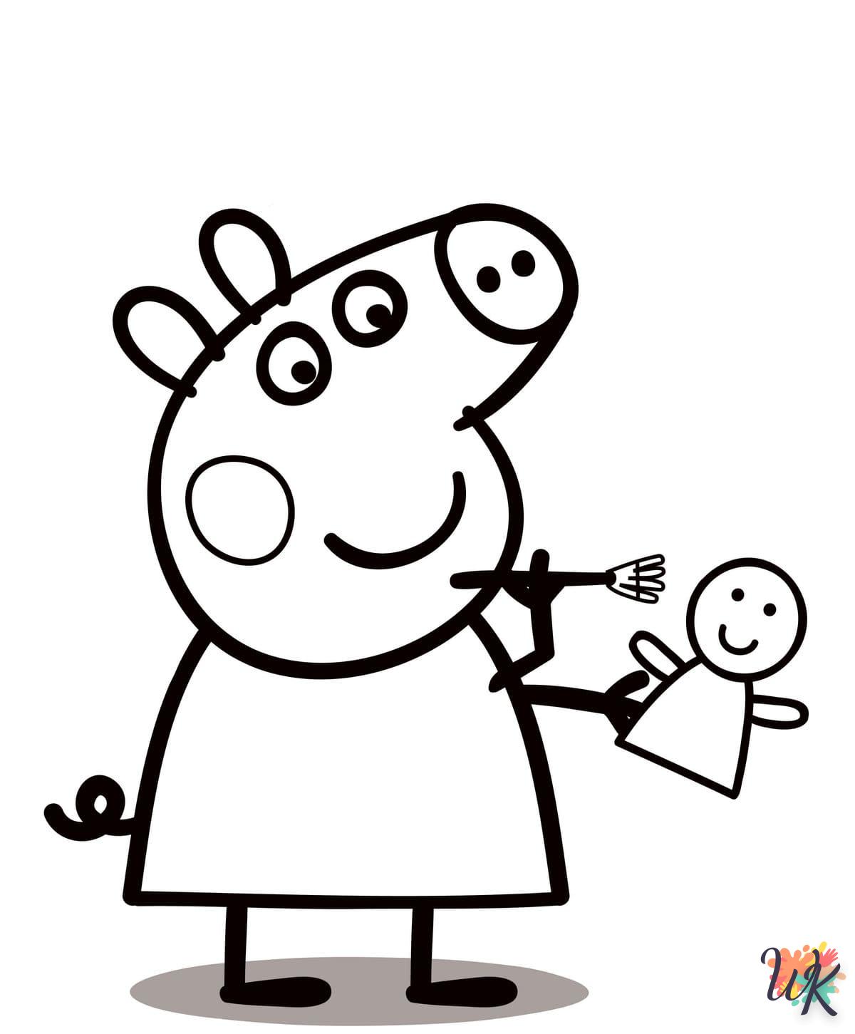 coloring Peppa Pig  child 2 years old to print 1
